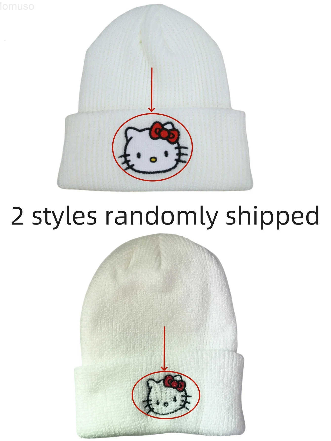 Sanrio 1pc Hello Adorable Kitty My Melody Kuromi Cinnamoroll Knitted Beanie Hat - Soft Warm and Stylish Winter Cap for Women H251110
