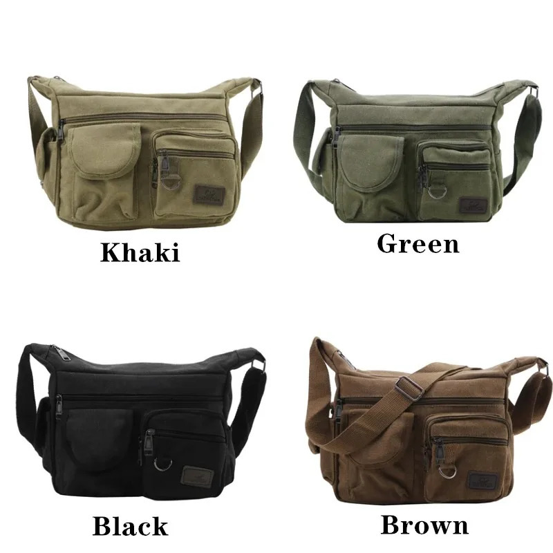 Men Casual Sling Bag Messenger Crossbody Shoulder Unisex Travel Outdoor Vintage Bags 251110