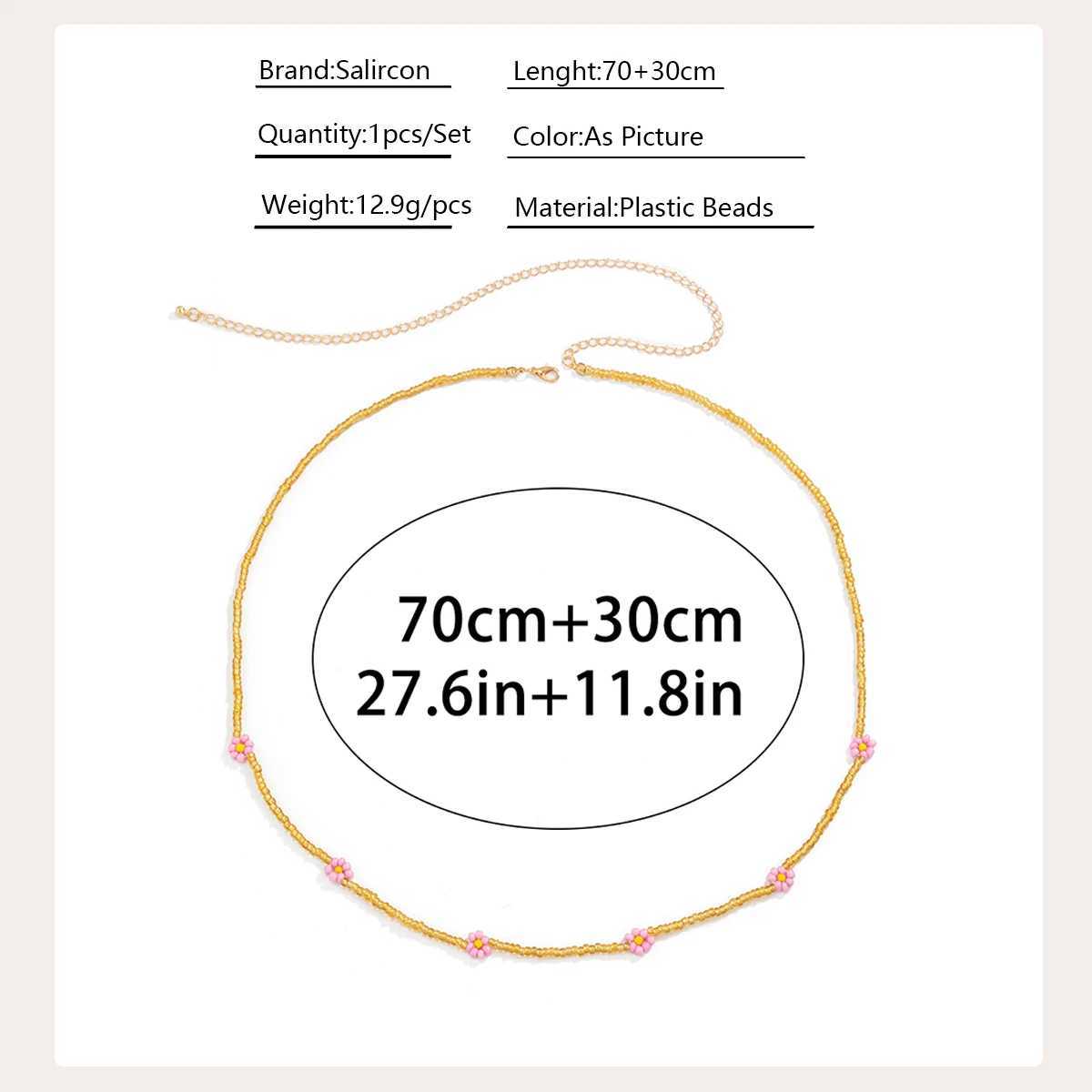 New Korean fashion cute little flower belly chain used for handmade waist beads in Wenbo River and sexy body chain jewelry in Bohe vacation X250410