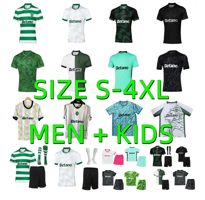 Sporting CP 25 26 Lisbons soccer jerseys 2025 2026 Lisboa GYOKERES Sarabia HJULMAND COATES ACUNA RONALDO retro 2001 2003 football shirt men kids kits Player version