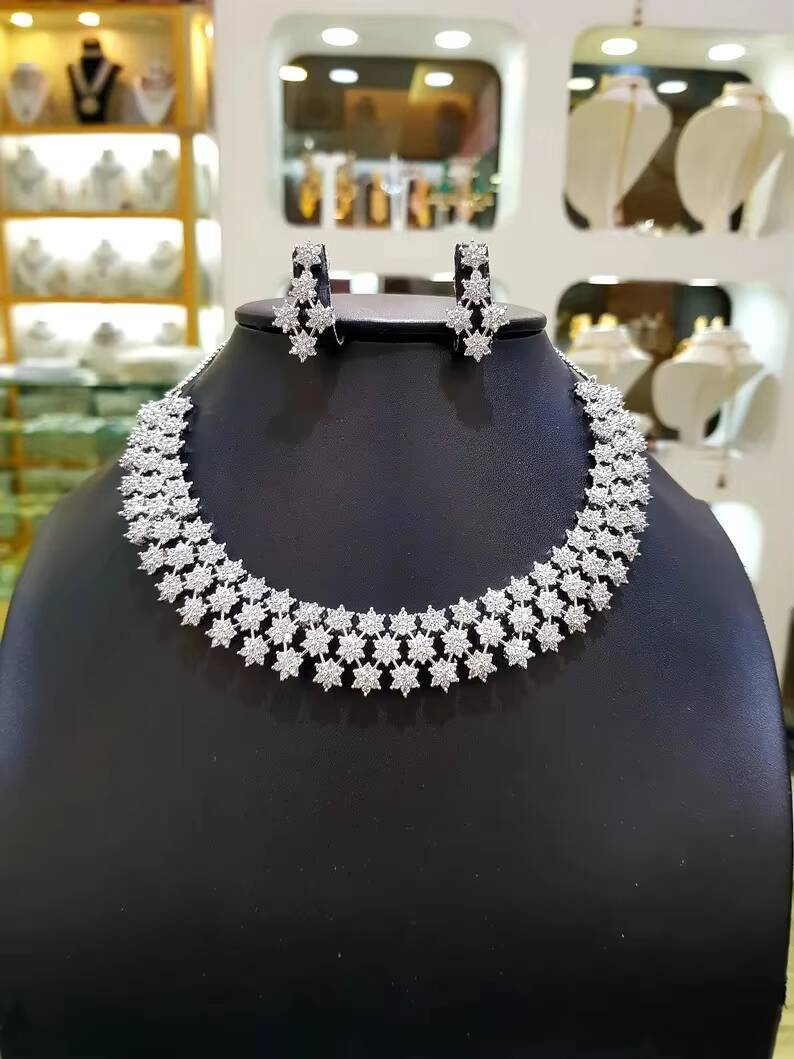 Fully White Moissanite Beautiful Dia Sterling Silver Gold Plated Cushion Cut Anklet with Earrings Customized Jewelry Unisex Gift