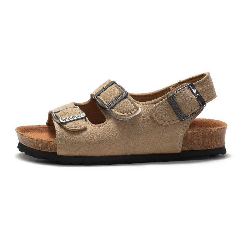 New sandals childrens sandals girls and boys sandals breathable flat shoes summer comfortable cork sandals Z250410