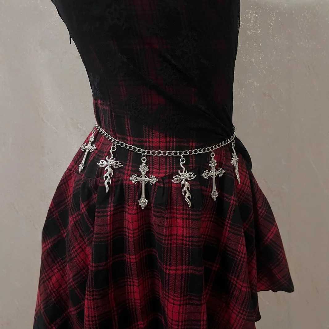 New metal waist chain alloy cross jewelry pants accessories pants chain X250410