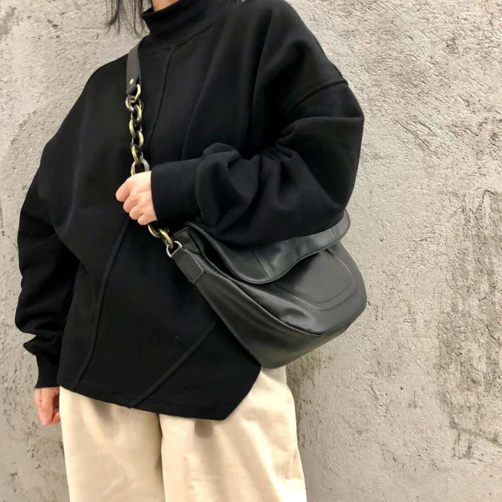 Trendy Genuine Leather Crossbody Bag Tote Big Capacity Chain Messenger Shoulder For Women Casual Soft Fashion Women's Bags
