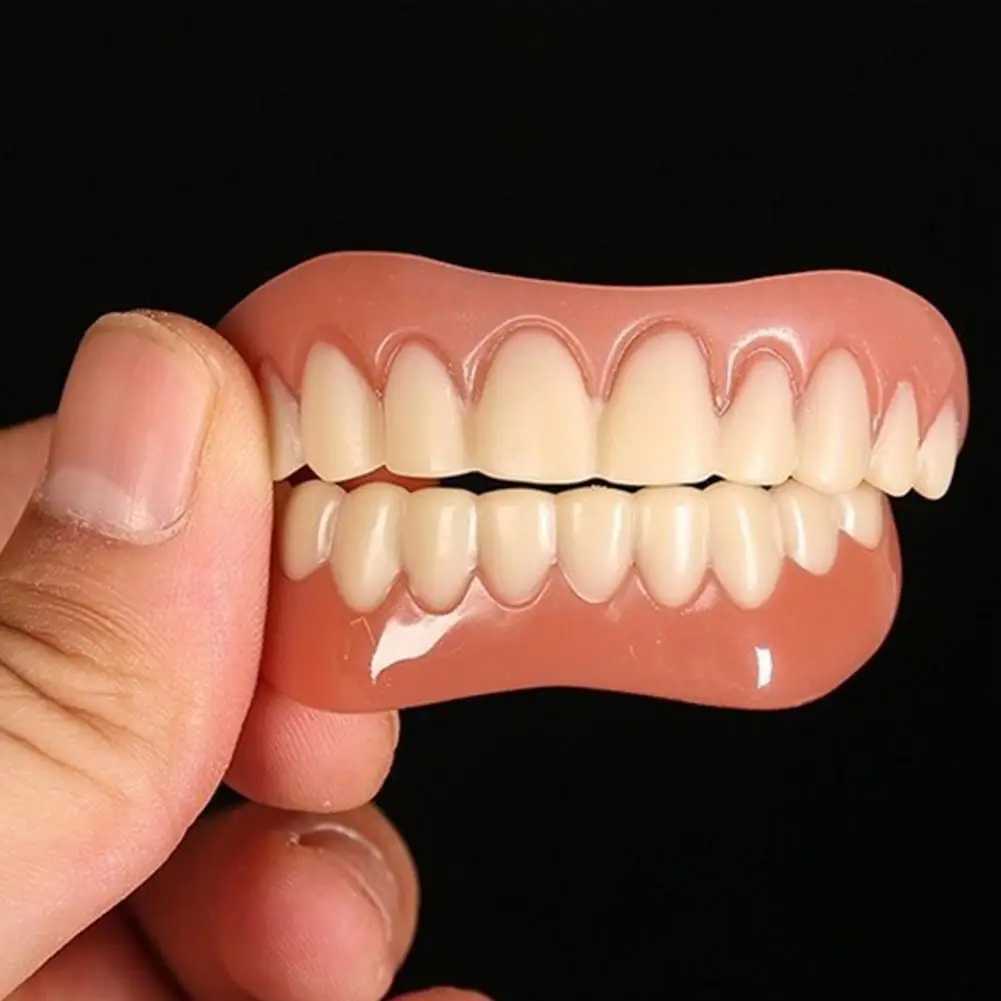 Silicone upper/lower dentures toothpaste oral hygiene tools dentures cosmetics M250410