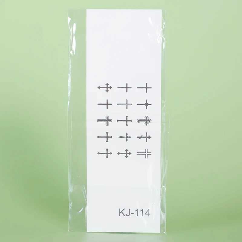 1Pc Cross Waterproof Temporary Tattoo Sticker Durable and Waterproof for One to Two Weeks Suitable for Fingers Plames and Neck. W250410