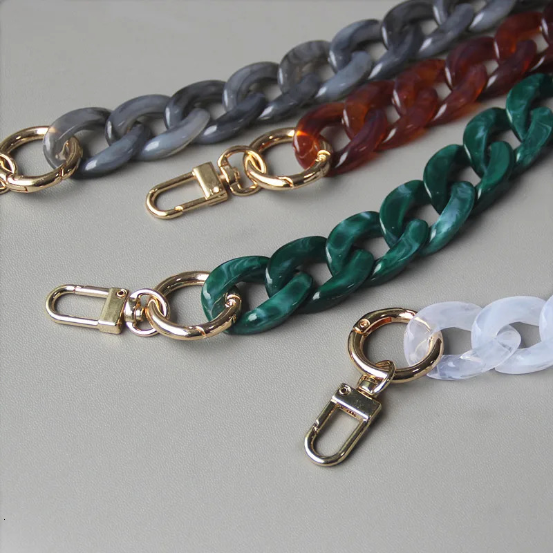 Fashion Woman Handbag Accessory Chain Detachable Replacement White Beige Red Blue Grey Strap Women Shoulder DIY Resin Chain 251110