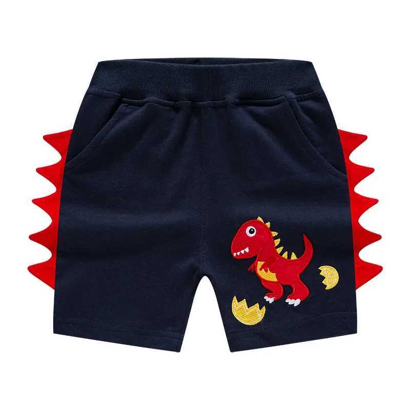 Summer 2025 2-8 year old childrens shorts dinosaur embroidery baby boys sports shorts childrens clothing Z250410