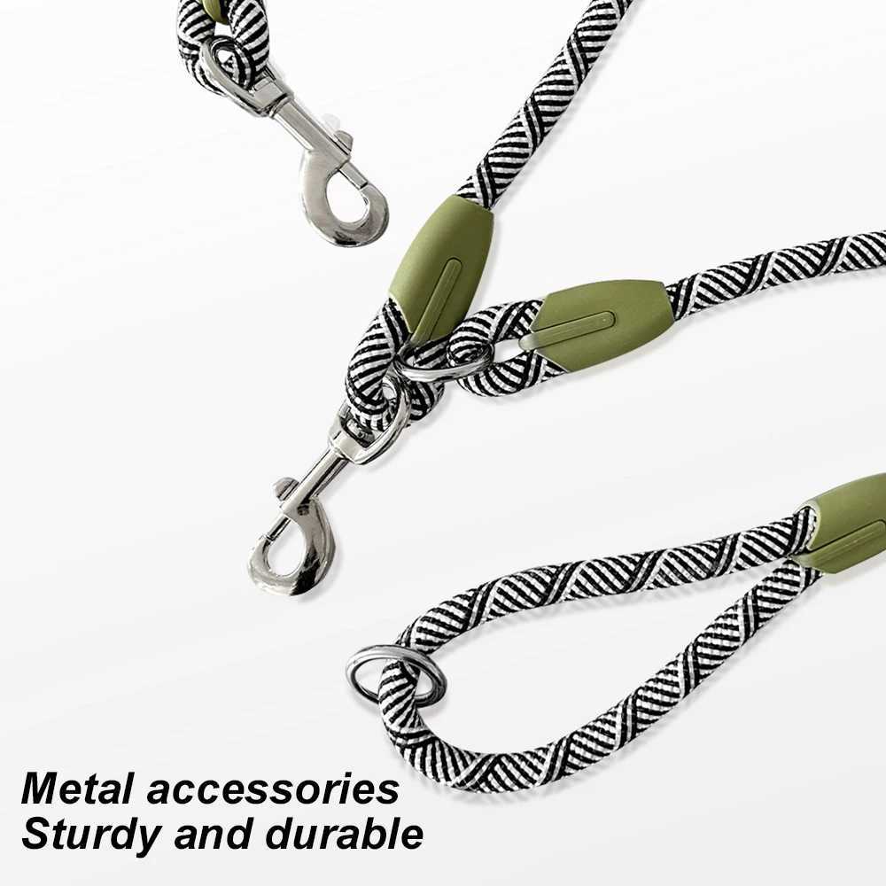 S/M/L Reflective Nylon Leashes Pet Dogs Chain Traction Rope Leads for Running Free Hands Rope Chain for Small Large Dogs Walking J251110