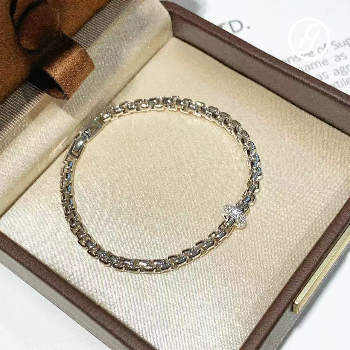 Boutique Craftsmanship Square Chain Diamond Bracelet - Wedding & Valentines Day Jewelry for Women Z260313