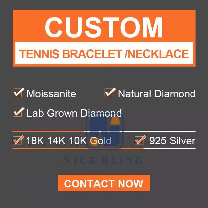 Hip Hop Jewelry Fashion Moissanite Necklace 2mm 3mm 4mm 5mm 6.5mm Moissanite Diamond 925 Sterling Silver Necklace