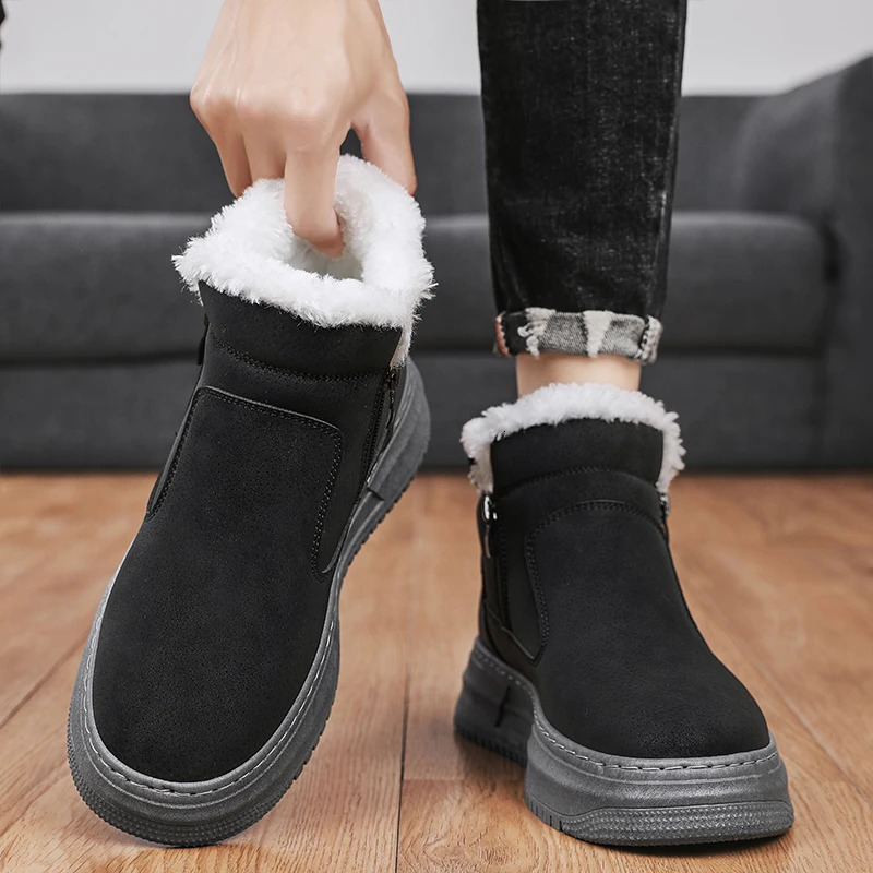 Winter High Top Keep Warm Shoes Good Quality Waterproof Upper Plush Shoes Anti Slip Cotton Snow Boots Unisex Shoes 251107