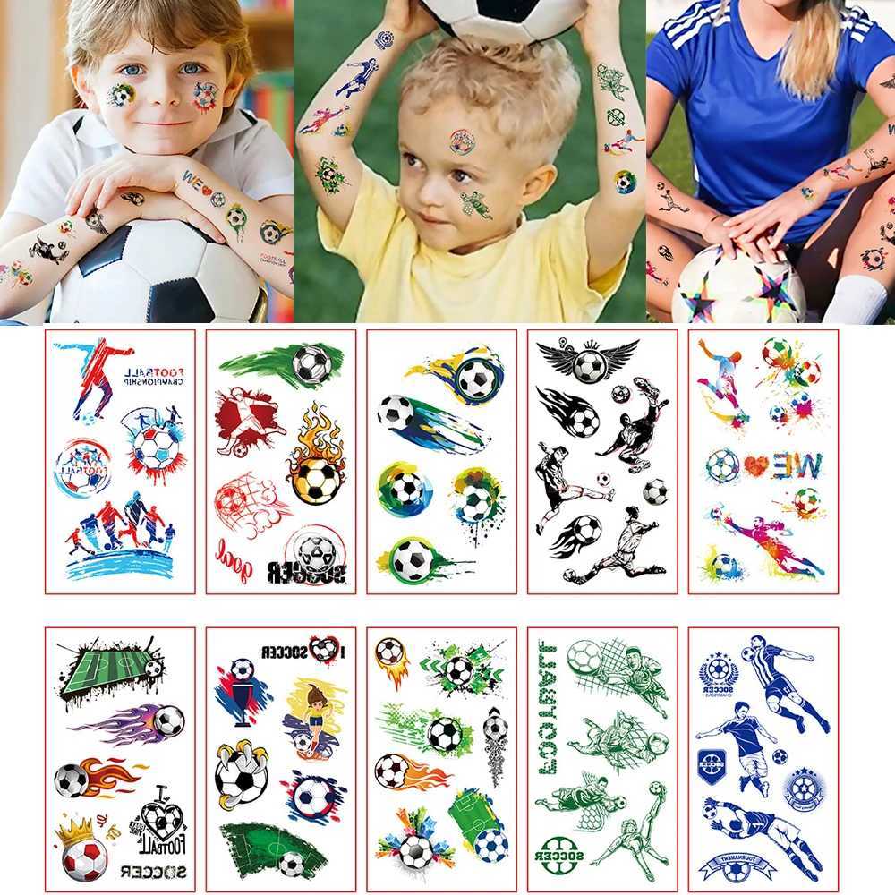 10 basketball soccer childrens cute waterproof temporary tattoo stickers soccer body art childrens facial prosthetics tattoos W250410