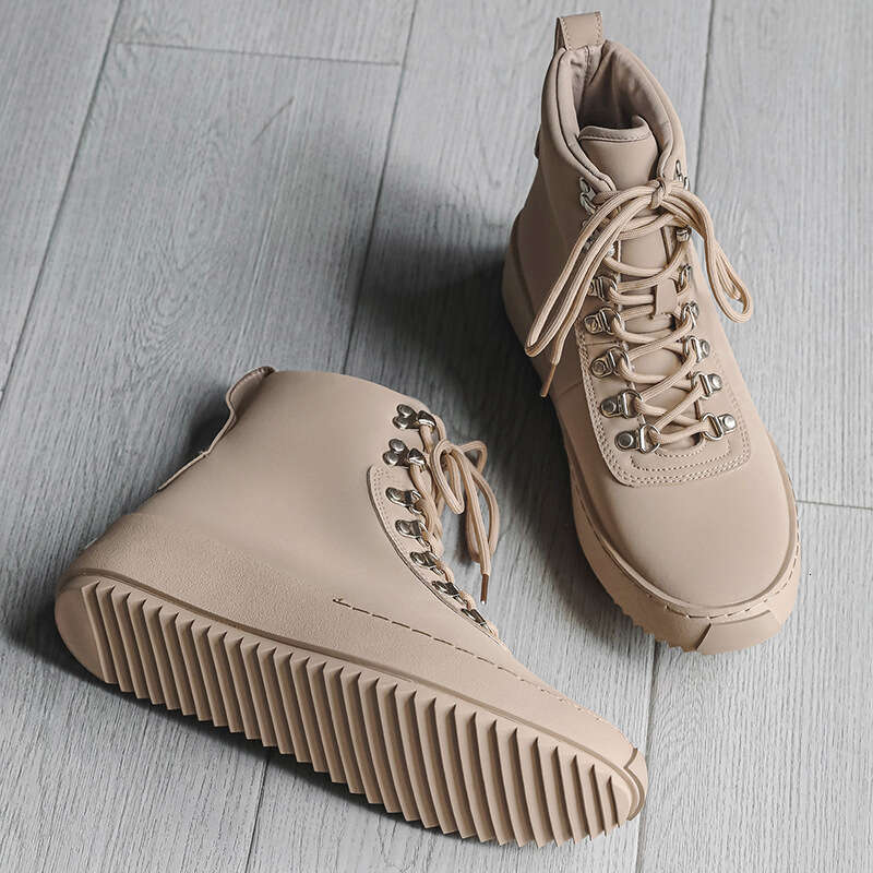 FOG High-Top for Men Spring New Korean Style Trendy Personality Hip-Hop Genuine Leather Breathable Casual Versatile Work Shoes X525