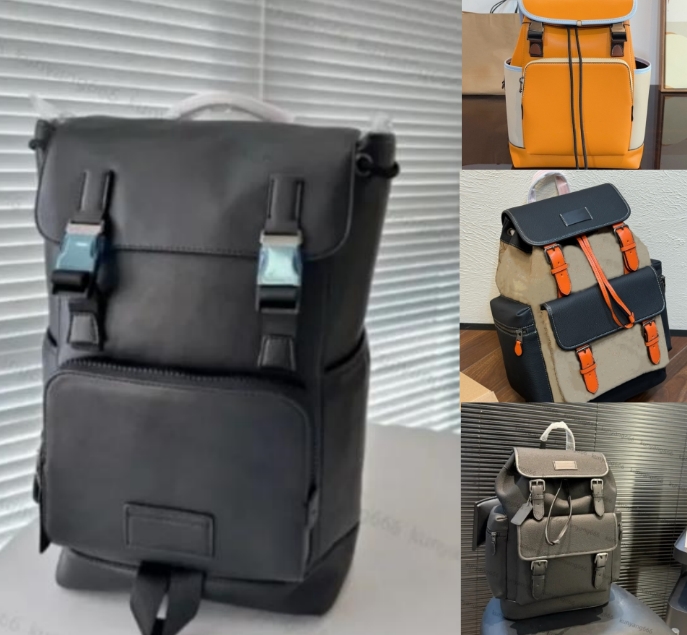 2024 new Designer backpack Luxury Brand Purse Double shoulder straps backpacks Women Wallet Real Leather Bags Lady Contrast Pulses Duffle Luggage by fenhongbag