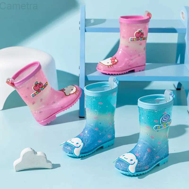 Sanrio genuine new childrens rain boots cartoon anti-slip wear-resistant rain boots for girls H251110