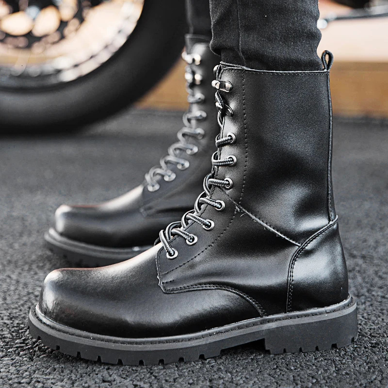100 Genuine Leather Men Boots Breathable High Top Shoes Outdoor Casual Men Winter Shoes Autumn Snow Boots For Men Botas Homme 251107