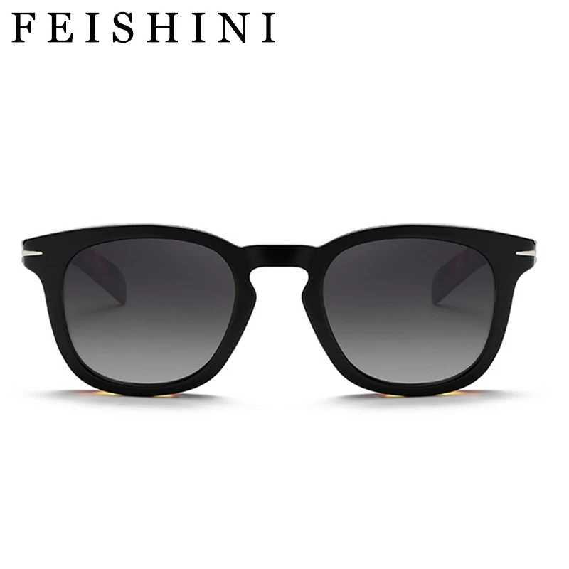 FEISHINI Retro Rivet Polarized Sunglasses Men Fashion Oval Frame Sun Glasses For Women Driving Shade Eyewear Gafas De Sol UV400W251108