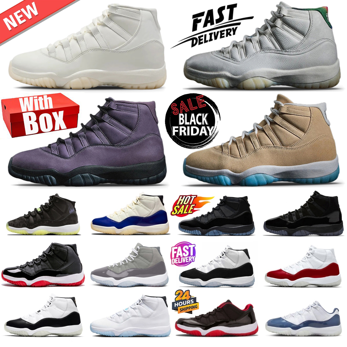 11 Designer Basketball Shoes 11s men womens Trainers Sneakers shoes Mojave Houston Atlanta Pearl Gamma Cap and Gown Rare Inner Beast Bred Legend Blue DMP Gratitude