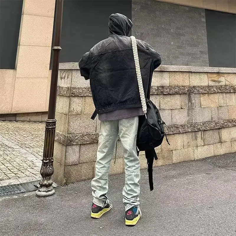 Mens casual jacket autumn hooded windproof camping original mens campus clothing Anorak 250401