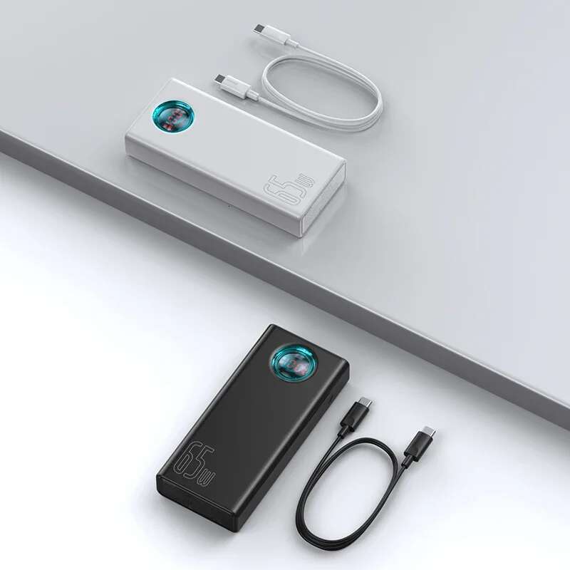 Baseus Bank 30000mAh 65W PD3.0 Quick Charging 3.0 FCP SCP Portable External For Laptop Tablet Power bank