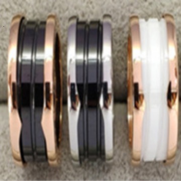 Fashion Ring Black Ceramic Spring Ring European And American Fashion Narrow Edition Charity Edition Designer Ring Wide Edition White Ceramic Couple Ri