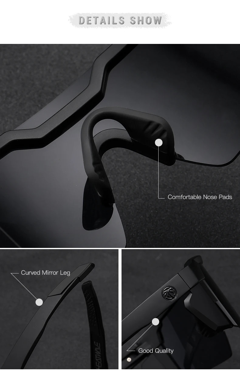 highquality y heatwave sunglasses with square connected lens loop for women UV400 250410