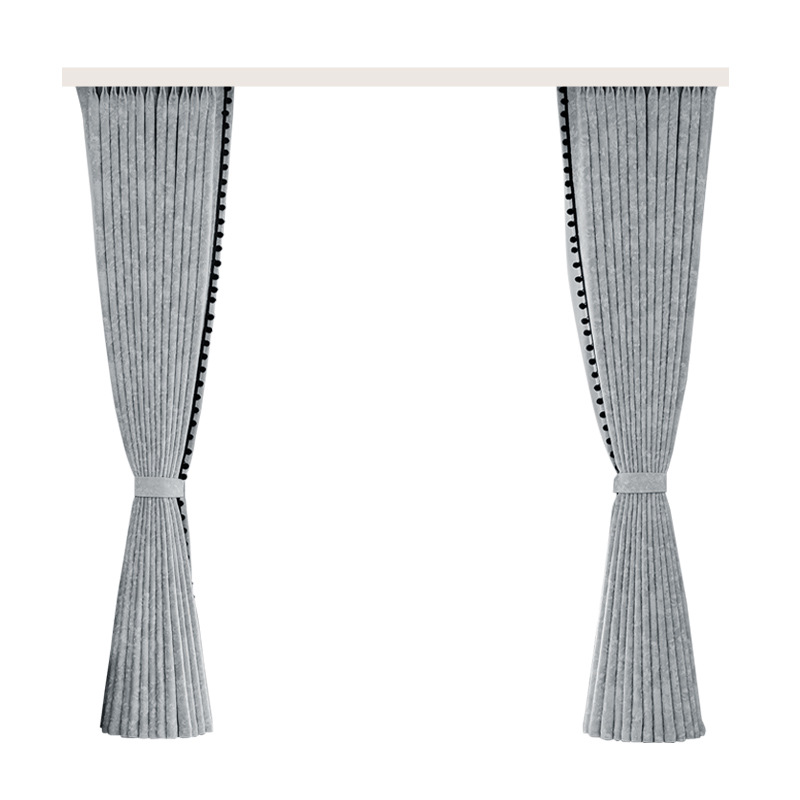 T0383 French retro curtain light luxury chenille jacquard high light-shielding curtains for the whole house can be customized