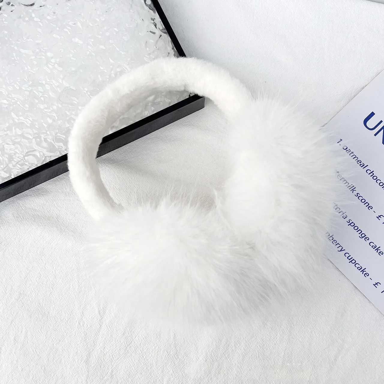 Cute Plush Fur Headphones Women Winter Warm Earmuffs Soft Cashmere Solid Fur Earplugs Fashion Unisex Ear Cover Outdoor Supplies W251110