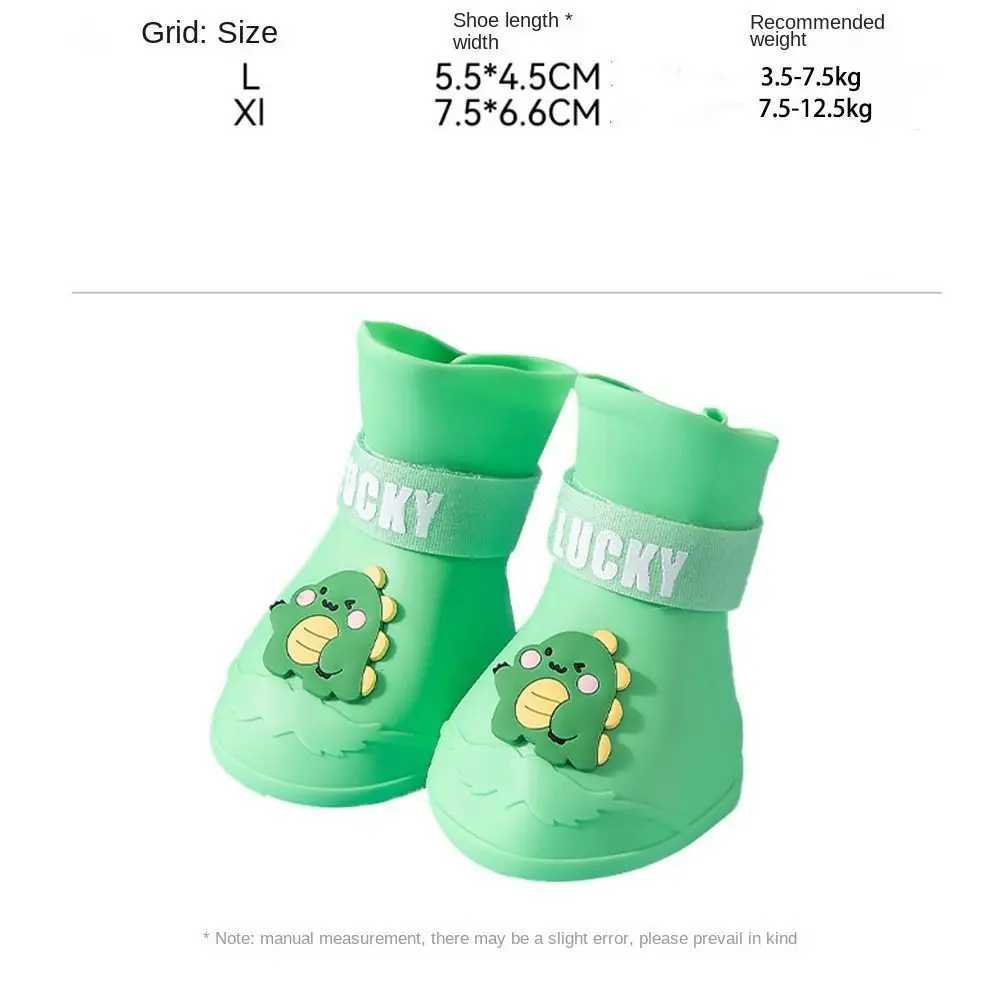 4 waterproof pet rain shoes new outdoor shoes socks anti slip dog covers pet shoes T2504010