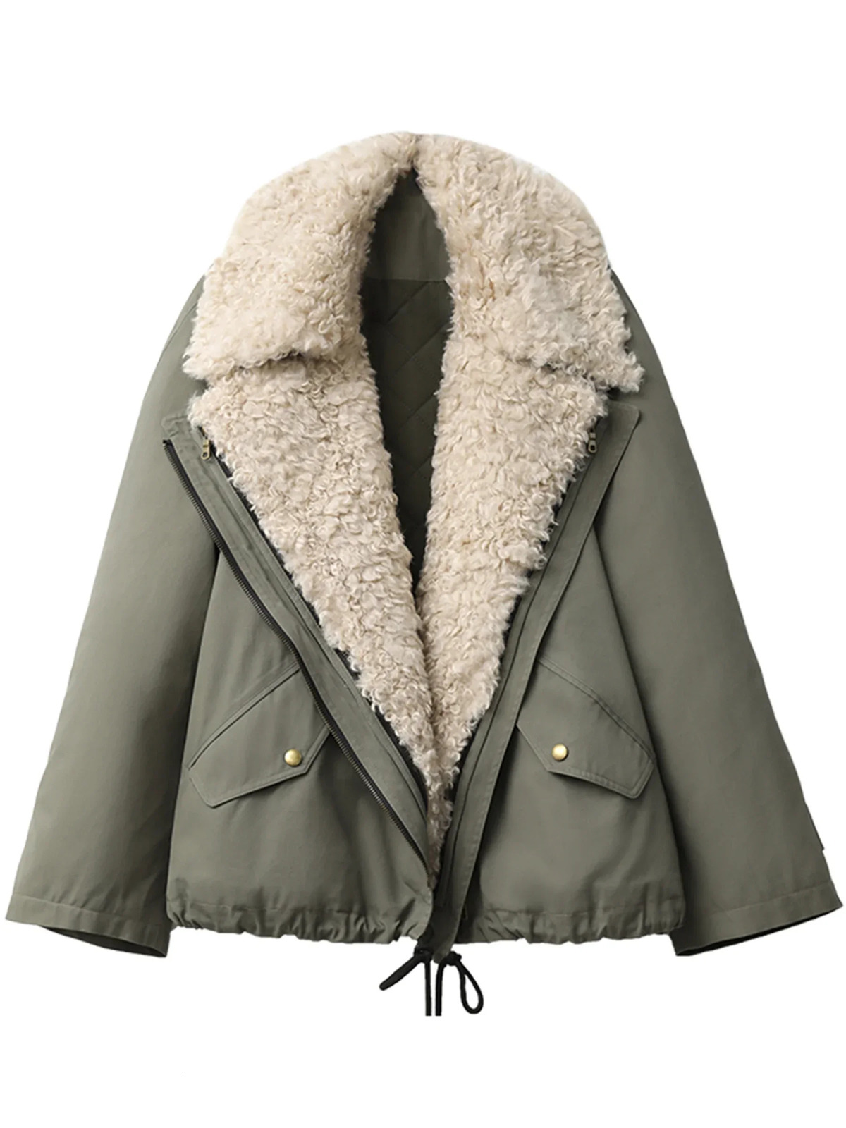 CHIC VEN Women Coats Streetwear Loose Casual Retro Motorcycle Cotton Jacket Thick Warm Female Overcoat Autumn Winter 251110