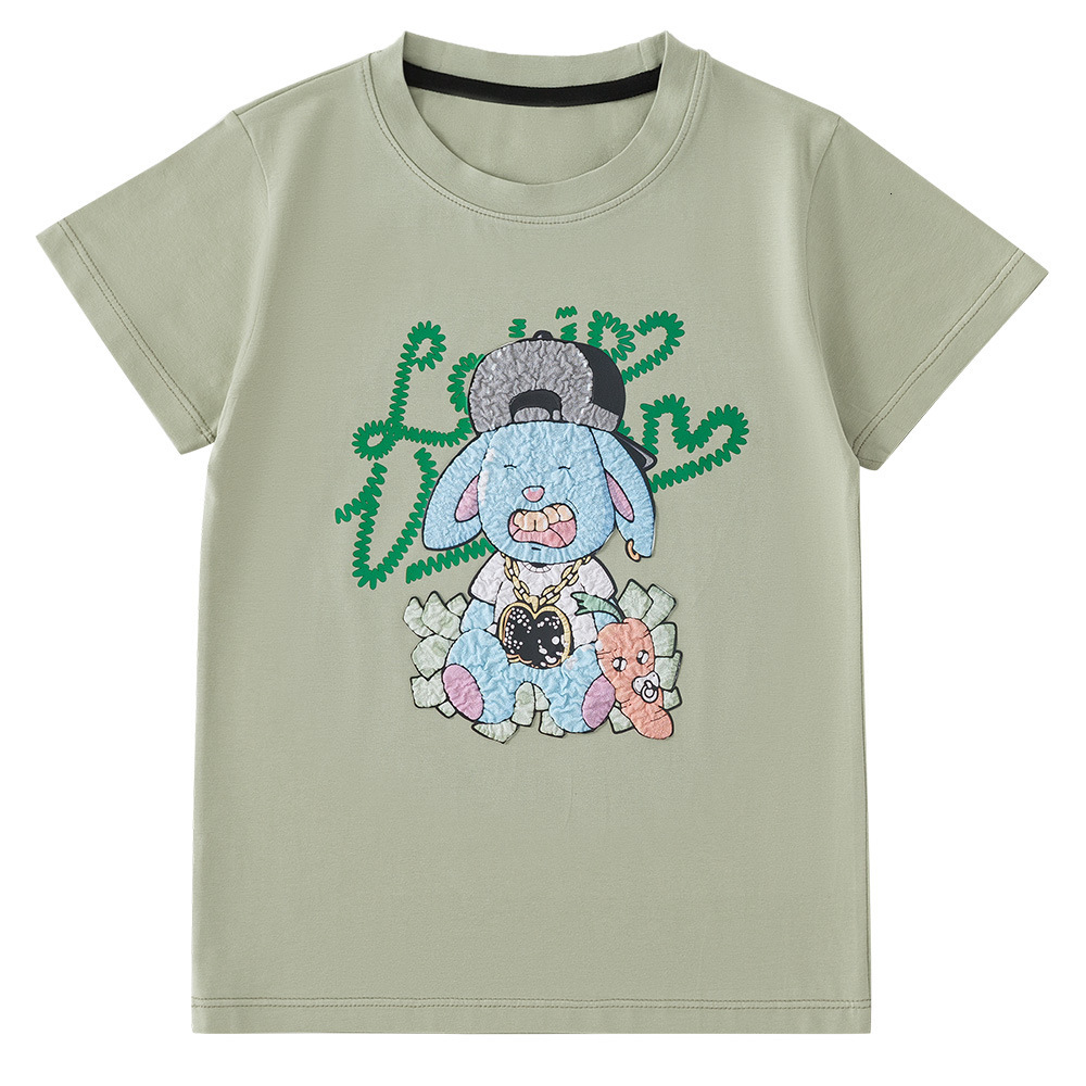 Ddmyshoesvip Boys Pure Cotton Short Sleeved T Shirt Summer New Korean Version Clothing Cartoon Printed Children S Baby Top