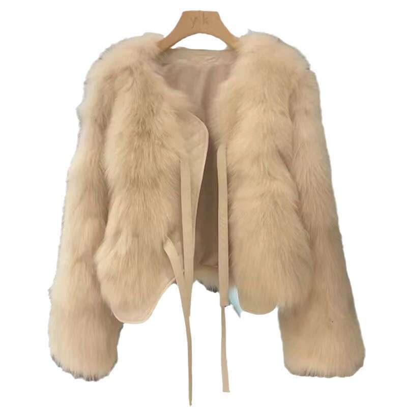 Elegant Autumn Winter Socialite New for Women Style Young Homebody Short Fashion Integrated Fur Coat