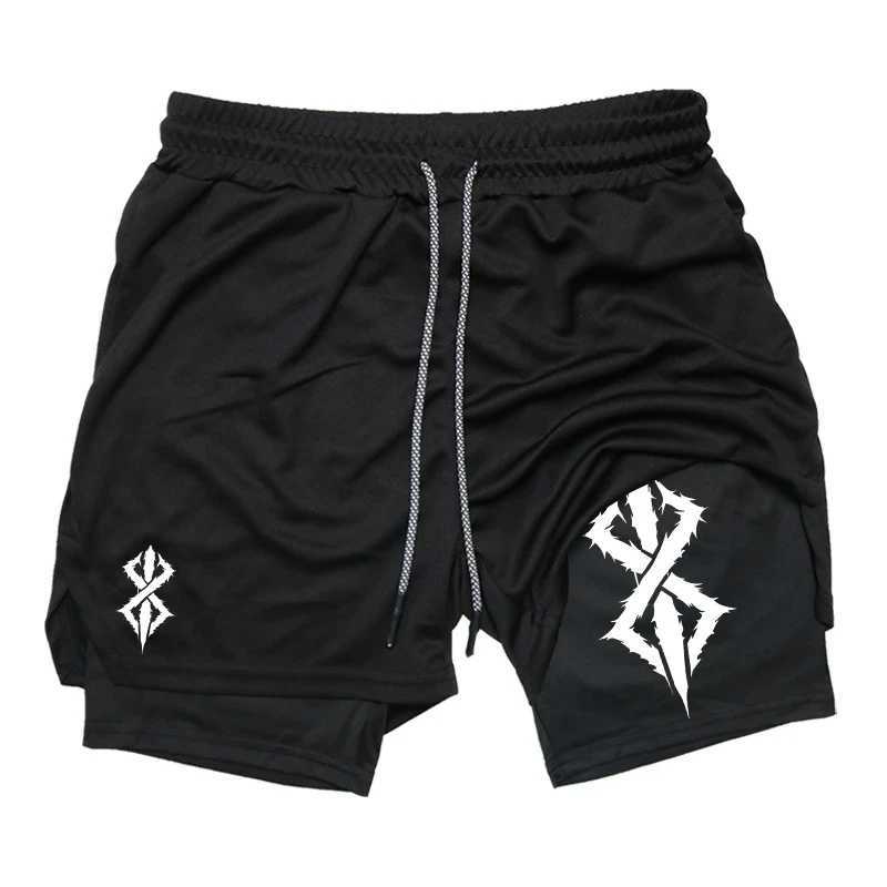 2024 Fashion 2-in-1 Slow Running Compression Shorts Mens Casual Double Layer Shorts Fitness Training Shorts M-3XL X250410
