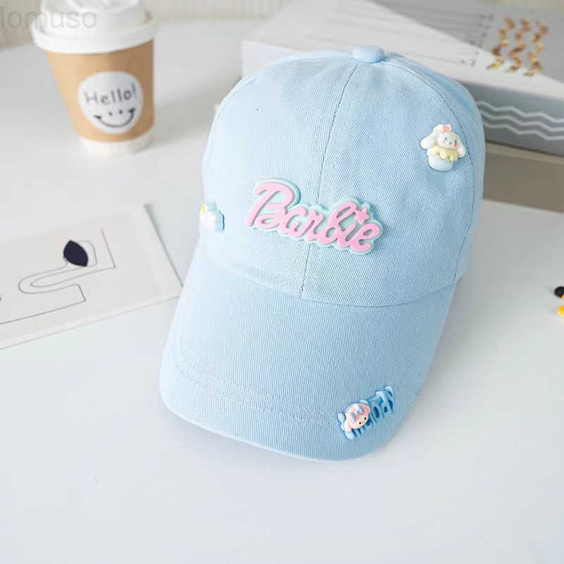 Sanrio 2024 Spring New Childrens Baseball Cap Cute 3D Cartoon Sunshade Embroidered Curved Brim Duckbill Cap H251110