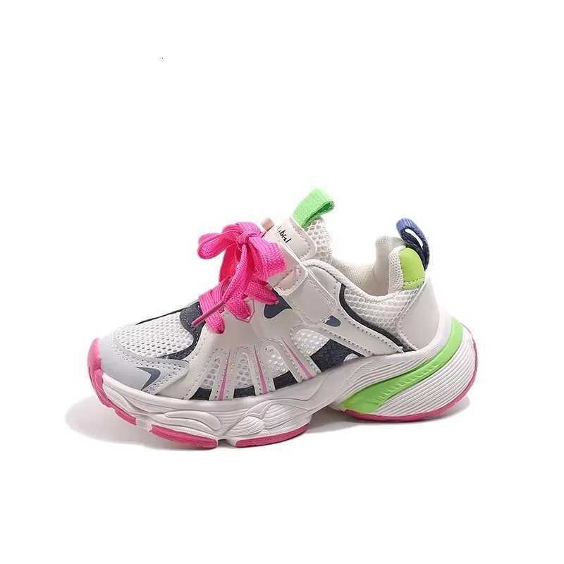 2024 Childrens Summer Sports Shoes Primary School for Boys and Girls Breathable Single Mesh Dad Shoes Sports Running Shoes W251110