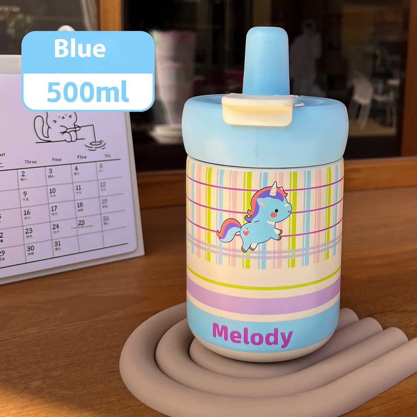 Fashionable cup Fashionable double-drinking grid insated cup large capacity high appearance ll straw cup handle portable and portable water Y251110