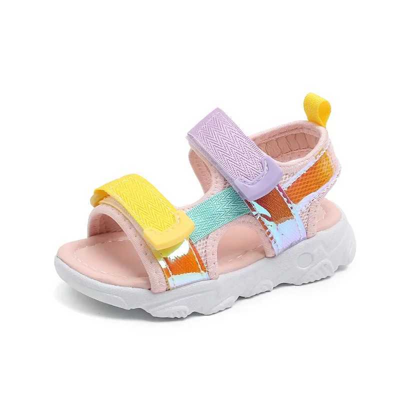 Childrens girls sports sandals open toe new summer new color matching Versatile anti slip boys sandals casual childrens shoe mesh Z250410