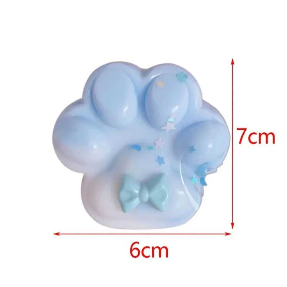 New Arrival Taba Squeezing Toy Mochi Squeezing Cake Toy Cute Cat Feet Stress Relieving Fidget Toy Adult and Children Slow Bounce Sensor Toy T250410