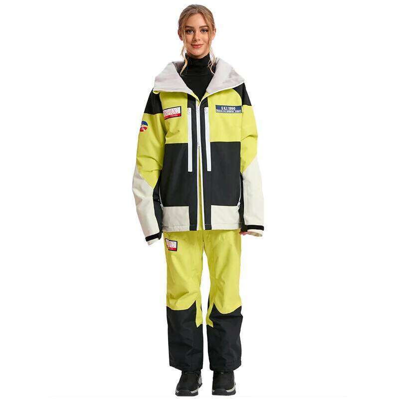 Outdoor Sport Man Skiing Sets Winter Hooded Jacket Pants Women Snow Suits Waterproof Membrane Male Snowboard Cosutmes