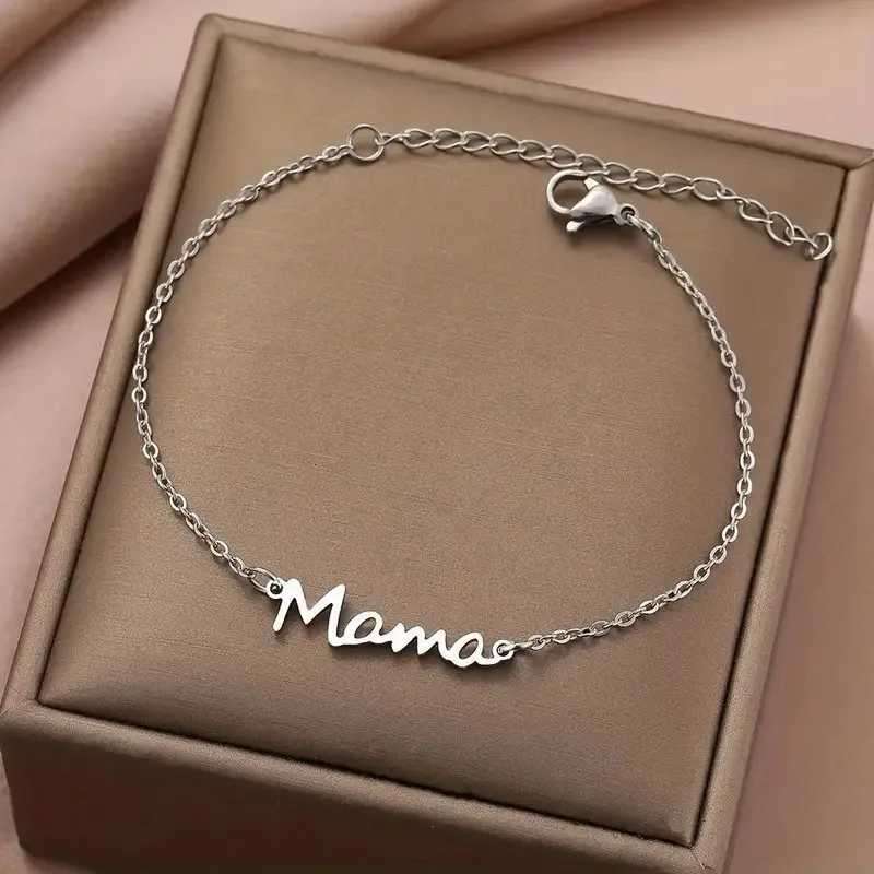 Stainless Steel Bracelets Letter Mama Pendant Chains Fashion Charms Bracelet For Women Jewelry Party Lover Mum Mothers GiftsT251110