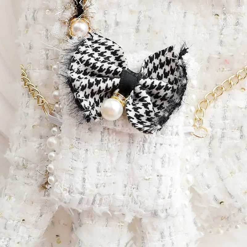 NEW Winter Cat Dog Dress Luxury Princess Wedding Puppy Costume Pomeranian Poodle Schnauzer Doggie Apparel Dresses with Dog Bag J251110