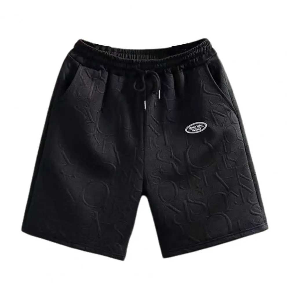 Mens beach shorts mens summer drawstring shorts with elastic waist side pockets suitable for casual home gym beach knee pants X250410