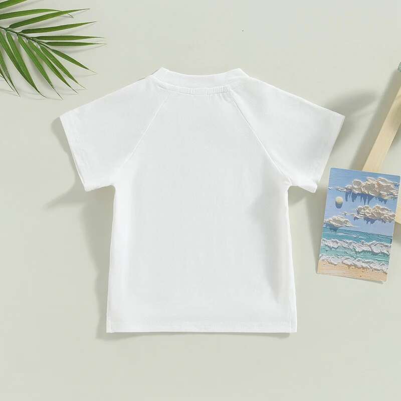 GS- Ddmyshoesvip 0-4Years Toddler Girls Boys Summer Tops Solid Color Short Sleeve O Neck Loose T Shirt