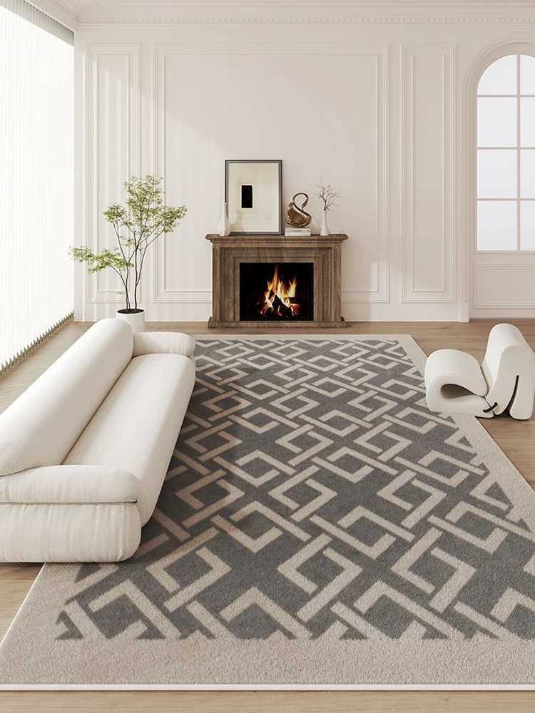 Luxurious Cream Carpet Room Carpet Modern Home Decorartion Aesthetic Rug Cozy Soft Bedroom Bedside Rug Y251110