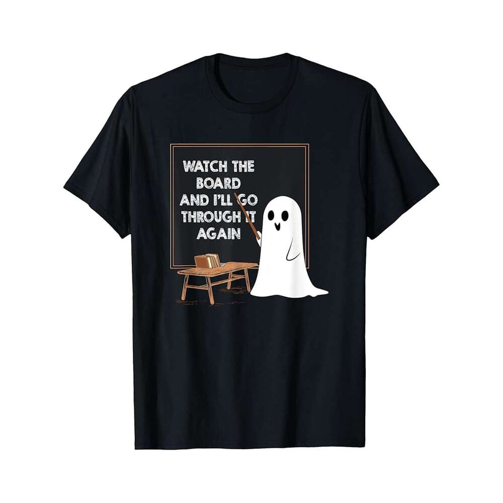 Designer T shirt Funny Halloween Teacher Costume Funny Ghost Teacher - 220g T shits