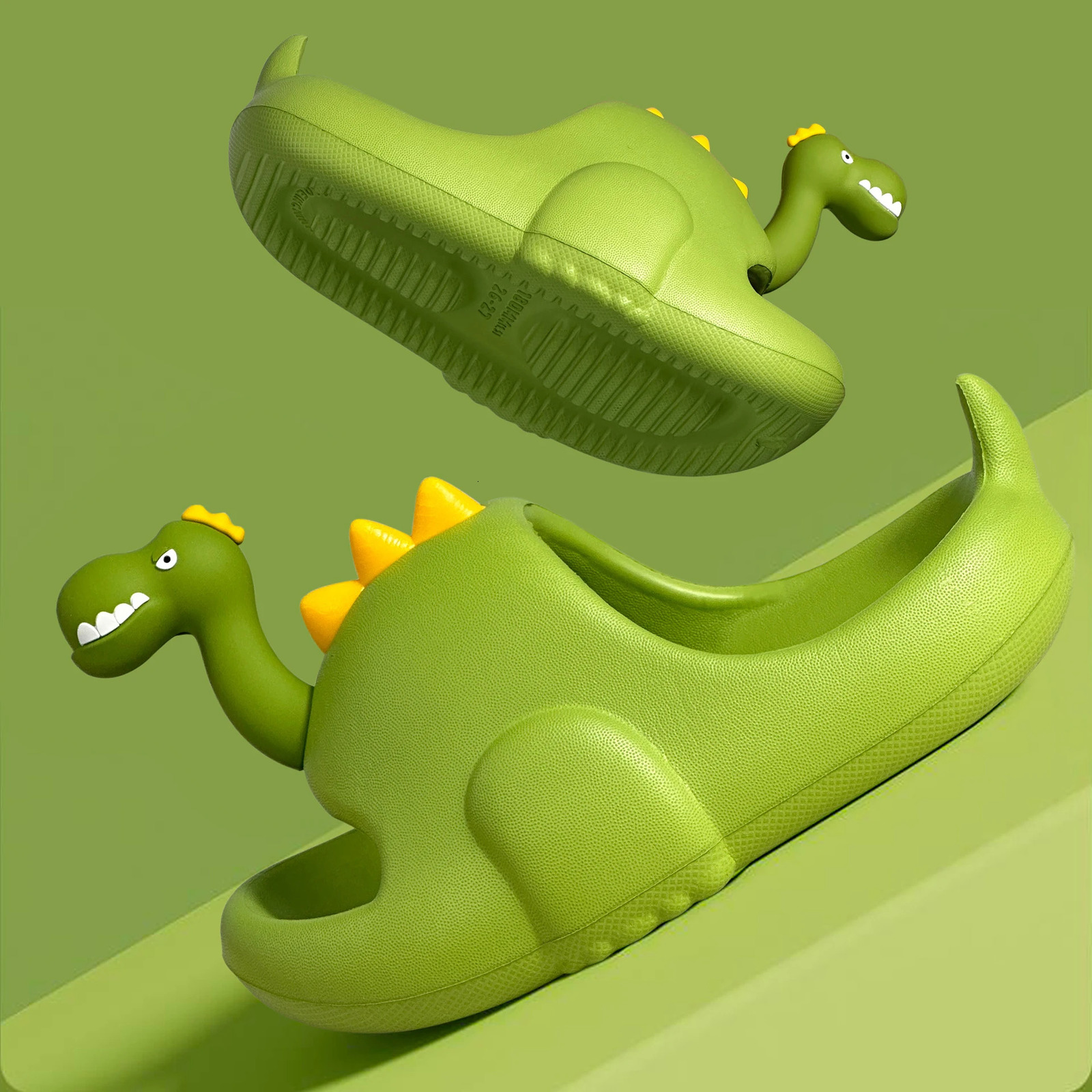 Dinosaur childrens 3D EVA slider for boys and girls indoor and outdoor bathroom anti slip and wear-resistant sandals for all seasons 250409