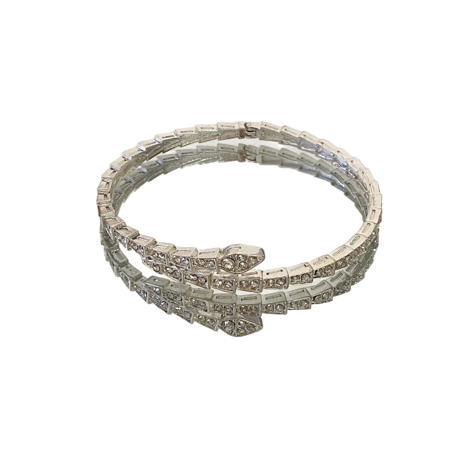 Chic Diamond-Studded Adjustable Jewelry: Luxury Gold-Finished Serpentine Style Armwear