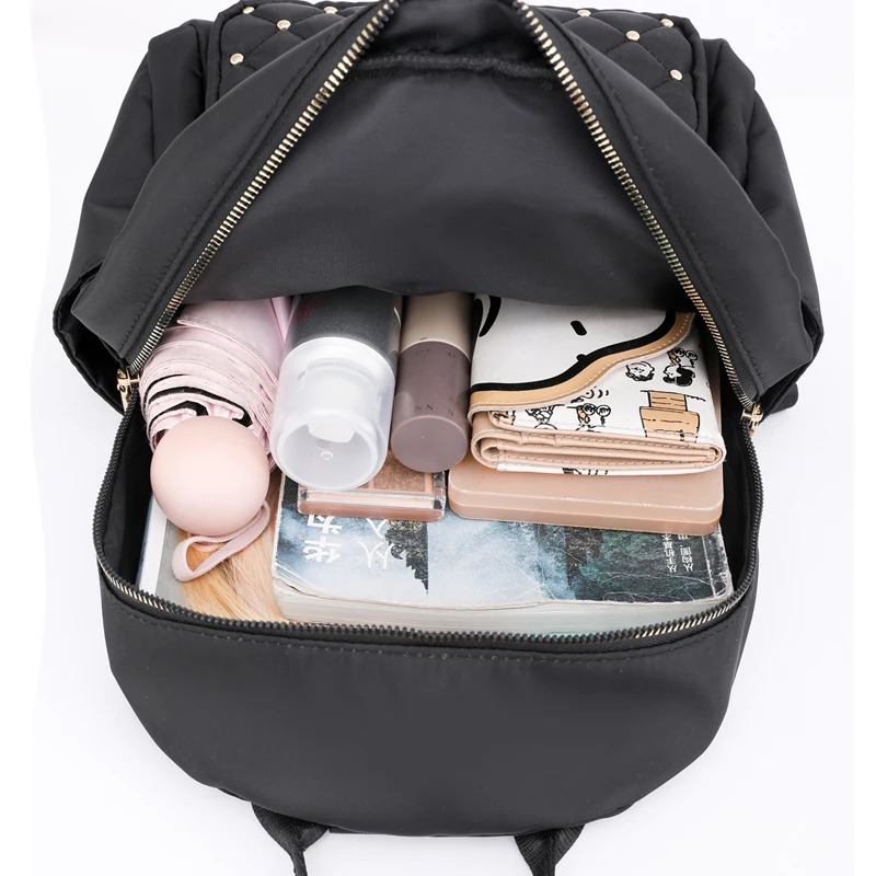 Fashion Bagpack Women High Quality Nylon Backpacks Female Big Travel Back Pack Large School Bags for Teenage Girls Shoulder Bag 250407