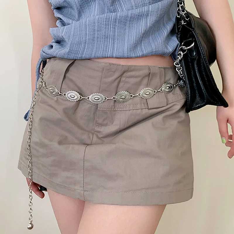 Retro ethnic style metal Bonn waist chain strap used for decorative accessories of fashionable sweater waist chain sealing body X250410